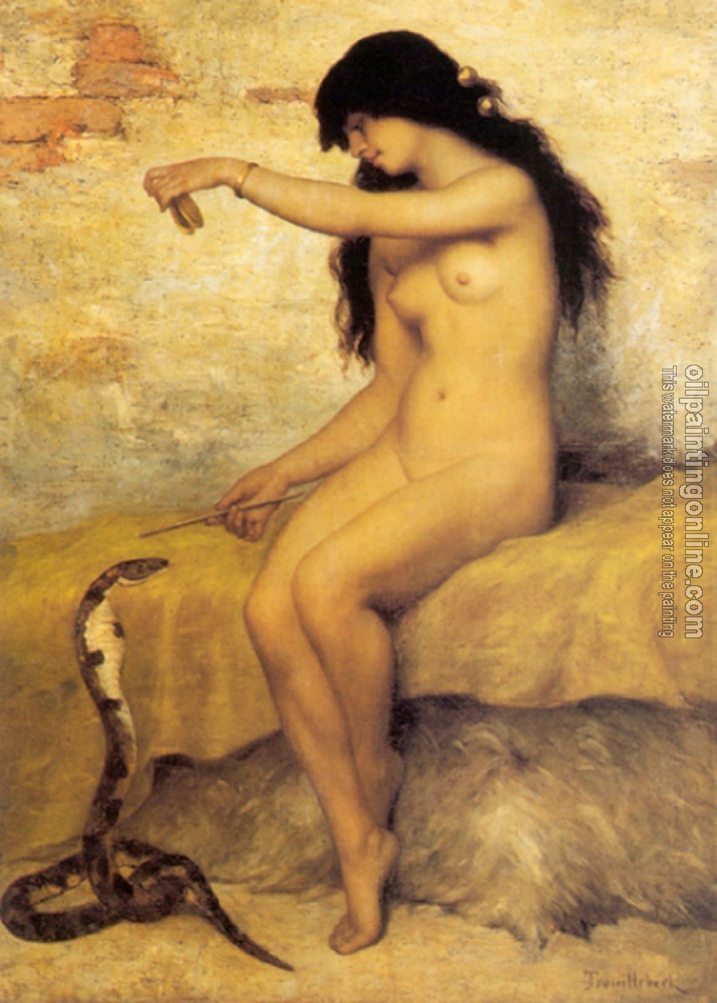 Paul Desire Trouillebert - The Nude Snake Charmer